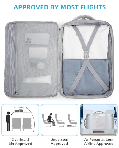 LARVENDER Carry on Luggage 22x14x9 Airline Approved Hardshell Suitcase with Wheels TSA Lock, PC+ABS Lightweight Suitcase Set for Women with Travel Backpack, Glossy Silver, 3 Piece Set - color: Glossy Silver (XL-BP), size: 3 Piece Set (Backpack/TB/20)