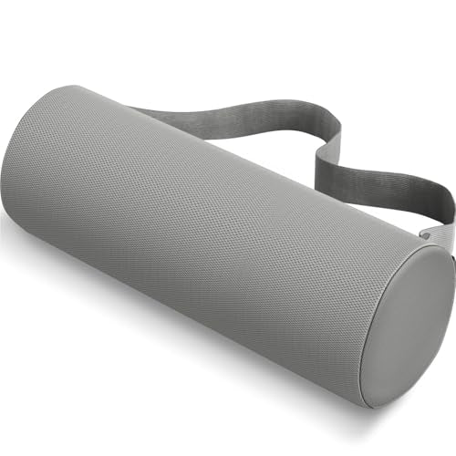 Lumbar Roll Support Pillow for Office Chair, Car, Gaming Chair, Memory Foam Back Cushion with Washable Cover for Relieving Back Pain & Improving Posture, Large,Light Grey - color: Light Grey, size: Long