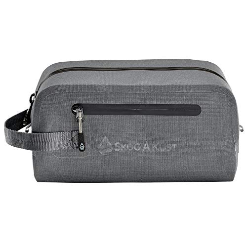 Skog Å Kust DoppSåk Waterproof & Leak-Proof Travel Toiletry Bag | Large, Charcoal Grey - color: Charcoal Grey, size: Large