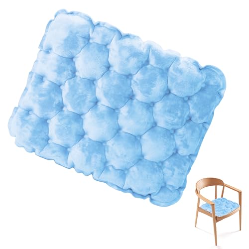 EULANT Lightweight Inflatable Seat Cushion Waterproof Air Cushion,Portable Travel Cushion Suitable for Camping Hiking Climbing Bleacher, Home and Office - color: Blue, size: Double-Side Velvet