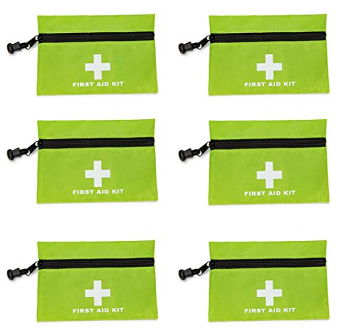 Red First Aid Bag Empty First Aid Kit Empty Waterproof First Aid Pouch Small Mini for First Aid Kits Pack Emergency Hiking Backpacking Camping Travel Car Cycling (Green, 6.3x4.3 6 Pack) - color: Green, size: 6.3x4.3 Inch (Pack of 6)