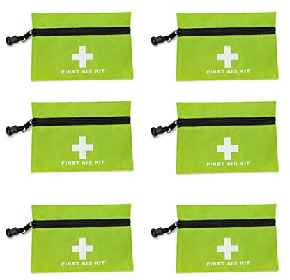 Red First Aid Bag Empty First Aid Kit Empty Waterproof First Aid Pouch Small Mini for First Aid Kits Pack Emergency Hiking Backpacking Camping Travel Car Cycling (Green, 6.3x4.3 6 Pack) - color: Green, size: 6.3x4.3 Inch (Pack of 6)