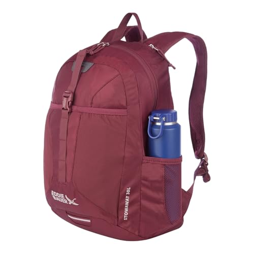Eddie Bauer Stowaway Packable Backpack | Travel | Outdoor | Lightweight | Foldable | Durable | Ripstop Polyester | 30L - Black Cherry - color: Black Cherry, size: 30L