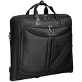 ZEGUR Premium Suit Garment Bag Carry On - Hangs 4 Suits - Travel & Business with Shoulder Strap and Laptop Compartment - color: Black