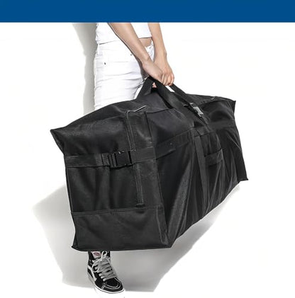 Arxus Large Duffel Bag, Waterproof Carry on Weekend Overnight Storage Bag over Luggage for Airline, Travel, Camping, Moving - color: 180L-Black
