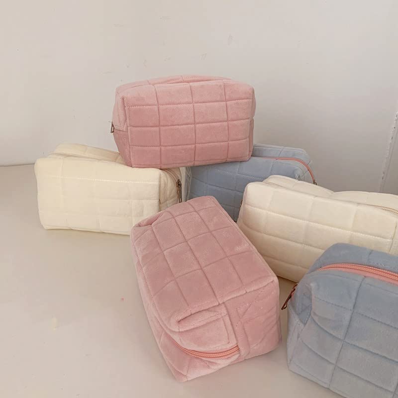 XPONNI Small Cosmetic Bag Cute Makeup Bag Y2k Accessories Aesthetic Make Up Bag Y2k Purse Cosmetic Bag for Purse (pink) - color: pink