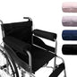 SPRING SEAON Wheelchair Armrest Covers 2 Pack Soft Memory Foam Wheelchair armrest Pads Wicking Washable for Office Transport Chair (Black) - color: Black