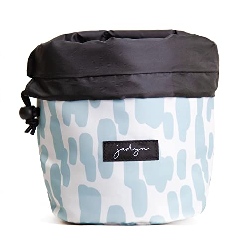 Jadyn Durable Cinch Top Makeup Organizer - Compact Travel Makeup Bag with 7 Interior Pockets for Cosmetics Large Drawstring Toiletry Travel Bag for Women - 6L Storage Capacity (Raindrop) - color: Raindrop