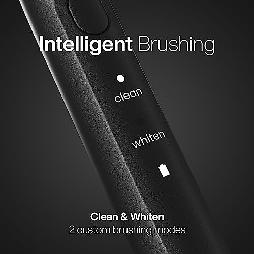 Aquasonic Icon ADA-Accepted Rechargeable Toothbrush | Magnetic Holder & Slim Travel Case | 2 Brushing Modes & Smart Timers | Gentle Micro-Vibrations(Onyx) - color: Onyx