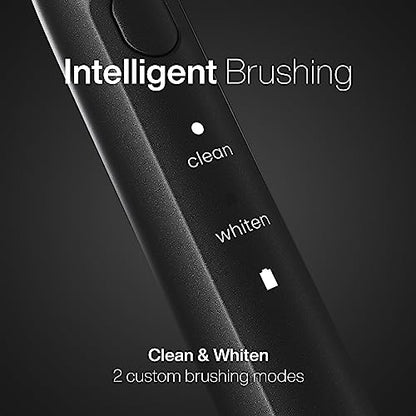 Aquasonic Icon ADA-Accepted Rechargeable Toothbrush | Magnetic Holder & Slim Travel Case | 2 Brushing Modes & Smart Timers | Gentle Micro-Vibrations(Onyx) - color: Onyx