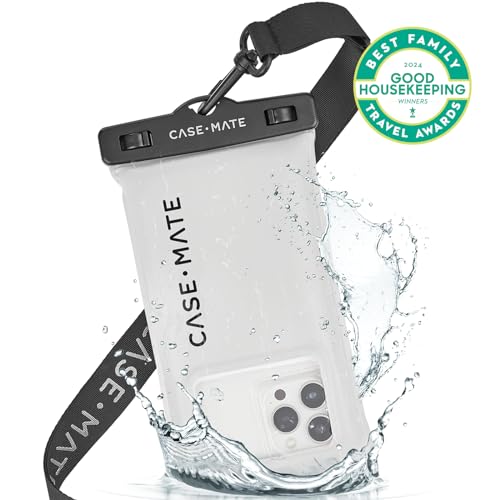 Case-Mate IP68 Waterproof Phone Pouch - Floating Waterproof Phone Case with Crossbody Lanyard - Beach Cruise Ship Travel Essentials - Compatible with All Devices - Touchscreen Friendly - Sand Dollar - color: Sand Dollar