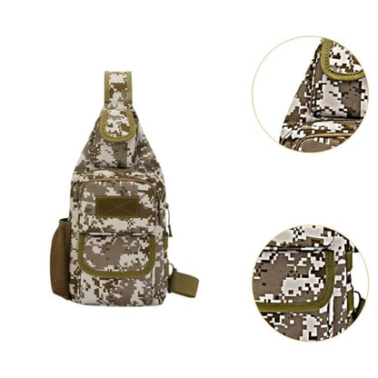 Sling Bag Crossbody Backpack for Men,Handiness Skiing Sling Bag, Lightweight Daypack for Hiking Travel (Camouflage) - color: Camouflage