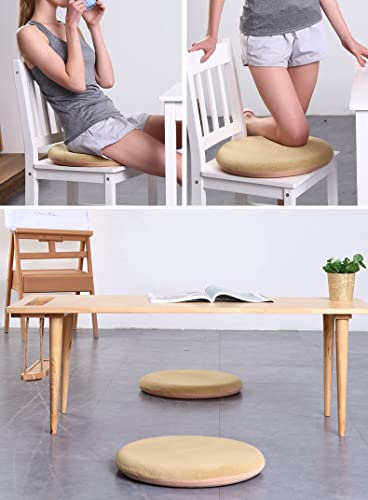 Sigmat Memory Foam Seat Cushion Anti-Slip Soft Round Stool Cushion Chair Pad 20 Inch Coffee - color: Coffee, size: 20 Inch