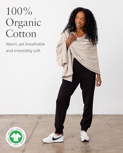 zestt Dreamsoft Travel Scarf, Wrap and Shawl for Women, Organic Cotton - color: Birch