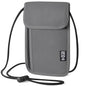 Likesing 5.5" L x 7.9" W Travel Neck Wallet, RFID Blocking Passport Holder, Security Lightweight Passport Travel Wallet, Neck Pouch Gifts for Women Men(Grey) - color: Grey