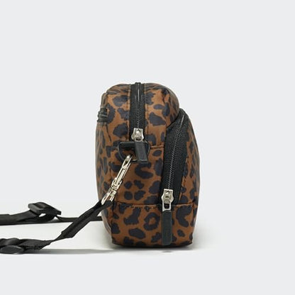 Pander Crossbody Sling Bag – Everyday Purse with Adjustable Strap, Perfect for Travel, Errands, and Daily Use - color: Midnight Leopard