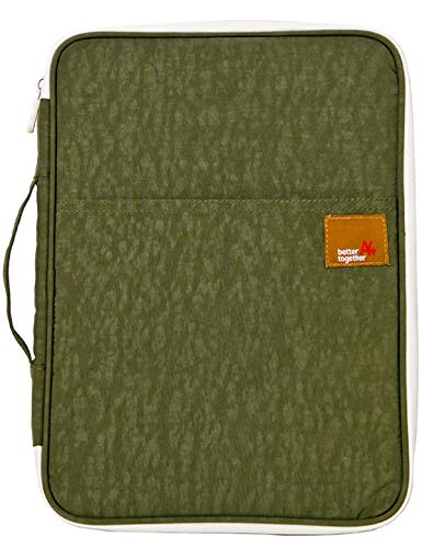 Document A4 Bag Case Waterproof Organizer Portfolio Office Travel Zipper Multi-Function Pouch - color: 01-olive Green