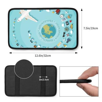 Travelling on Airplane Car Center Console Pad,Auto Armrest Seat Box Cover Pad Universal Car Accessories Interior Protection for Most Vehicle,SUV,Truck