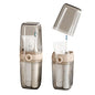 Topavatop Toothbrush Travel Case, 2 in 1 Toothbrush Holder and Rinse Cup, Large Capacity Toothbrush Cup with Cover, Portable Travel Toothbrush Holder for Traveling, Camping, Trip - 1Pcs - Beige&Clear - color: Clear