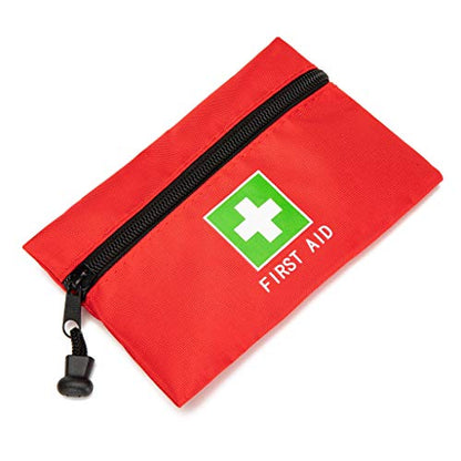 Red Emergency Bag - First Aid Travel Rescue Pouch for Car, Home, Office, Kitchen, Outdoors - Green Print (8.3x5.5, 4pcs) - style: 8.3x5.5inch 4pcs Green Print