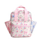 Itzy Ritzy Toddler Backpack - Daycare Bag - Features Adjustable Shoulder Straps, 2 Side Pockets & Spacious Interior with Wipeable Fabric Lining & Name Label, Ribbons & Roses Backpack - color: Ribbons