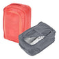 Foldable Travel Shoe Bag, Waterproof Shoe Pouches Organizer with Handle Travel Packing Cubes -Fitting for Storing (Sneakers/Sandals/Fitness Shoes) 2 Pcs & Gray/Pink - color: Gray/Pink