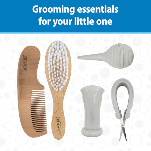 Dr. Brown's Baby Care Essentials Kit, Nail Scissors with Case, Nasal Aspirator, Cradle Cap Brush and Comb, BPA-Free - color: Essentials Care Kit, 5-piece