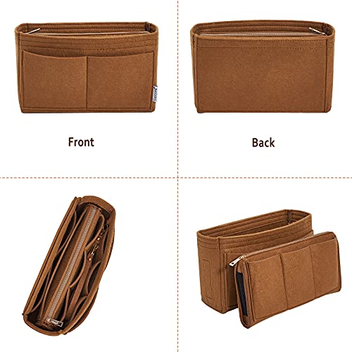 Vercord Felt Organizer Insert For Purse Handbag Tote Bag In Bag Inside Shaper Divider Neo Coffee Slender Medium - color: A Coffee, size: Slender Medium