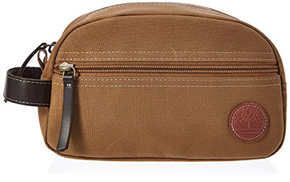 Timberland Men's Toiletry Bag Canvas Travel Kit Organizer - color: Khaki