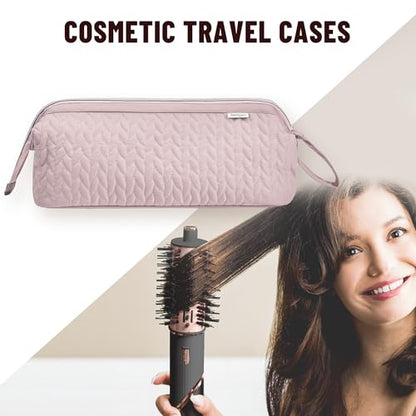 KarSyon Shark Flex Style Case for Dyson Airwrap Hair Dryer Brush Revlon Hair Tools Travel Bag Carrying Case Flat Curling Iron Organizer (Pink) - color: Pink