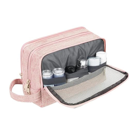 Toiletry Bag for Men Hanging Dopp Kit Water Resistant Shaving Bag Small Toiletry Bag for Traveling (Denim Pure Pink) - color: Denim Pure Pink