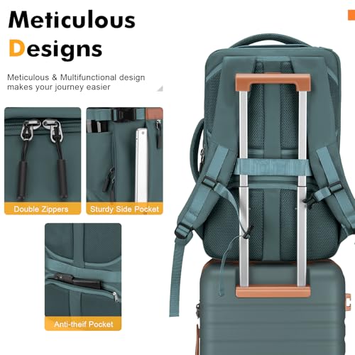 Luggage Sets 3 Piece with Spinner Wheels, Lightweight PC Hardside Suitcase with TSA Lock & YKK Zippers, 20 Inch Carry On Luggage with Travel Bag for Men and Women, Army Green - color: Army Green, size: 3 Piece Set (20inch)