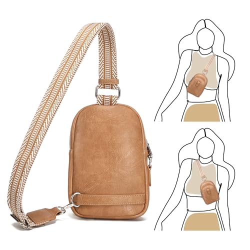 INICAT Anti Theft Crossbody Bags for Women Travel Small Sling Bag Fanny Packs Cross Body Purses Everyday - color: Earth Yellow', size: Large