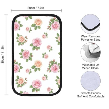 Anti-Scratch Waterproof Car Armrest Seat Pad Floral Rose Flower, Protector for Car, SUVs, Trucks, Universal Fit - color: Picture (78)