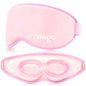NEWGO Cooling Gel Eye Mask 3D Soft Cold Eye Mask, Eye Ice Pack with Zero Eye Pressure Hot Cold Therapy Blackout Sleep Mask for Puffiness, Dark Circles, Dry Eyes, Headaches and Stress Relief - Pink - color: Pink