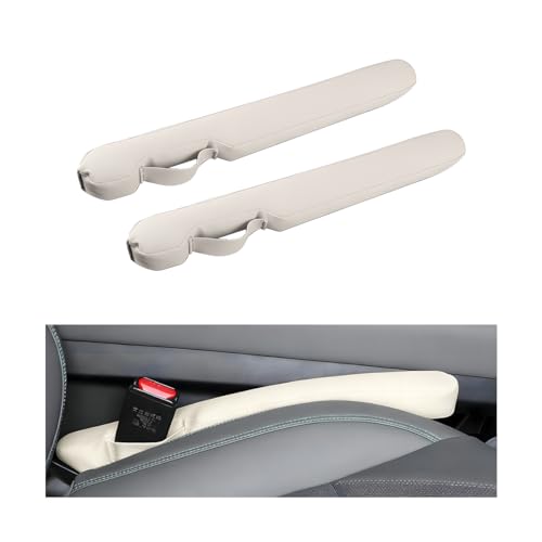 Car Seat Gap Filler, 2PCS Between Vehicle Seats Console Organizer Stop Things from Dropping, Automotive Interior Chair Gap Coverage Fill, Universal for SUV Automobile Truck (Beige) - color: Beige