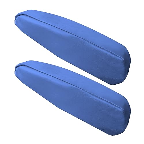 FH Group Premium Faux Leather Armrest Cover Semi-Universal Fit, One Pair, Set of 2 Blue - color: Blue, style: Armrest Cover
