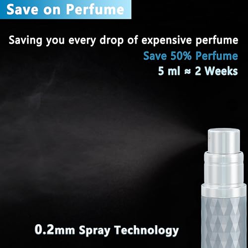 Travel Perfume Atomizer Bottle Refillable - 5ml Leakproof Fragrances Perfume Atomizer, Portable Perfume Sprayer, Perfume Refillable Bottle for Traveling (Gray) - color: Gray