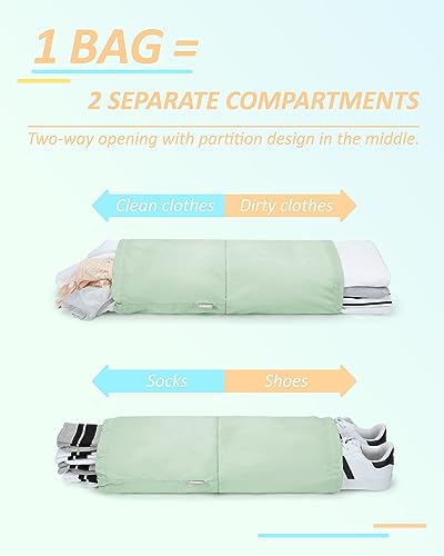 BAGSMART 6 Set /4 Set/2 Set Compression Packing Cubes for Travel, Lightweight Luggage Organizer Bags, Durable Space Saver Bags Travel Essentials - color: Lime Cream, size: Set of 6