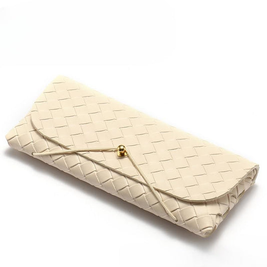 Portable Leather Glasses Case Anti-pressure Glasses Bag Coin Purse Storage Bag Suitable for Men and Women - color: White