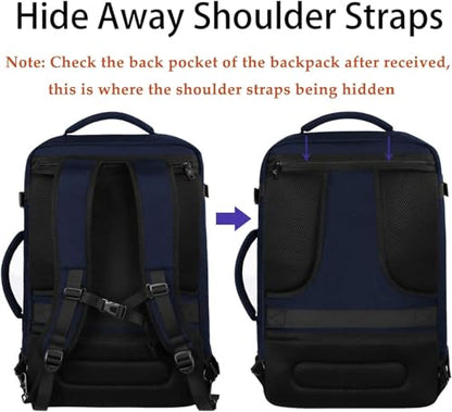 MATEIN Extra Large Mens Travel Backpack Carry on, Expandable Traveling Backpack for Men Airline Approved, Water Resistant Business Casual Daypack, Traveler Gift, Blue - color: Blue, size: XX-Large