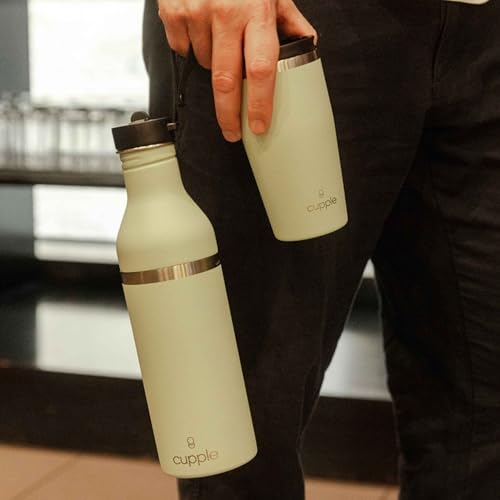 Tumbler, Stainless Steel 2-in-1 Travel Coffee Mug & Water Bottle, Leak Proof Insulated Cup for Hot & Cold Drinks, BPA Free, Fits Most Cup Holders (Sea Green) - color: Sea Green