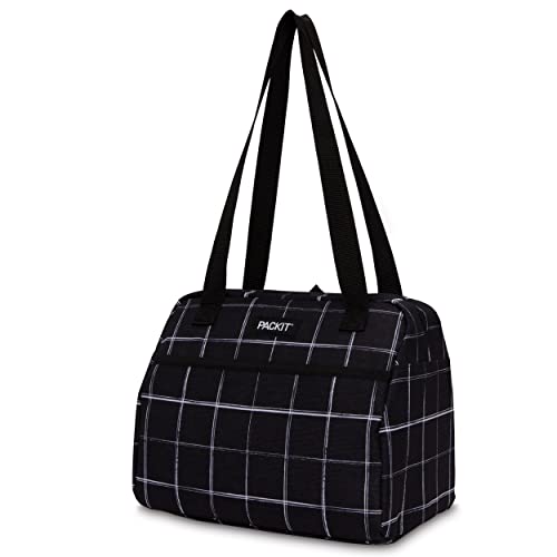 Packit, Lunch Bag Freezable Hampton Black Grid - color: Black Grid