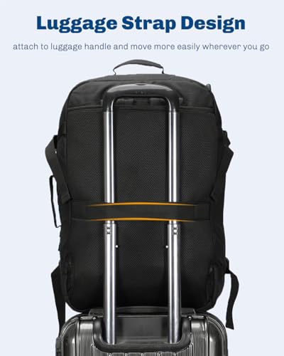 Hynes Eagle Carry on Backpack 38L Large Travel Backpack for Women Flight Approved Weekender Bag Laptop Backpack Men 15 inches Black 2023 - color: Black 2023