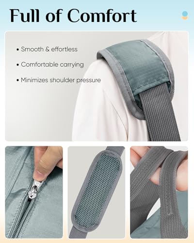 For Frontier Airlines Personal Item Travel Bag 18 x 14 x 8 Inches, Foldable Under Seat Duffel Bags for Spirit Airplane 14 x 18 x 8 Inches, Minimalist Overnight Bag for Women or Men Air Travel [Grey]
