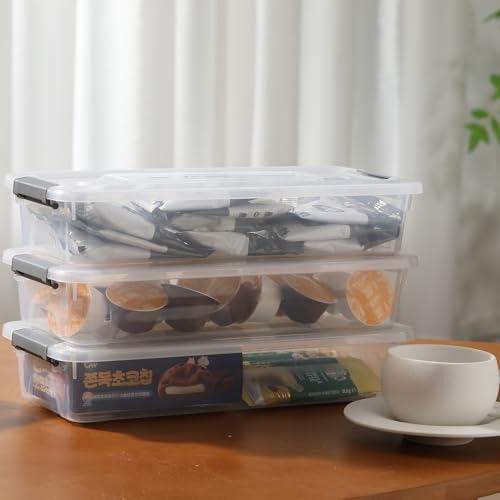 8 Pack 4QT Clear Plastic Storage Bins with Lids Stackable Storage Box for Crafts, Supplies Plastic Container Bins for Organizing (Small 8Pack) - size: Small 8Pack