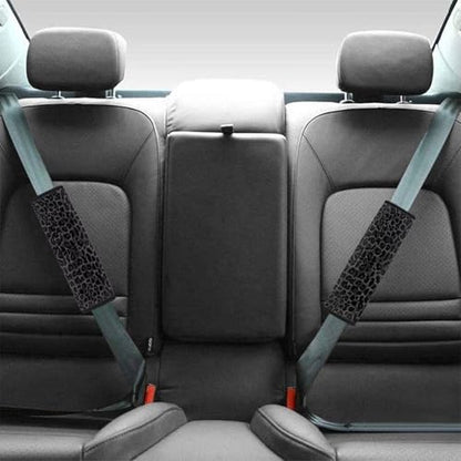 Gray Leopard Print Car Seat Belt Cover Seatbelt Shoulder Pad 2 Pack Comfortable Car Interior Automotive Anti-Slip Shoulder Strap Protects Fit Most Cars, Truck, Suv, or Van - color: A-Gray Leopard Print