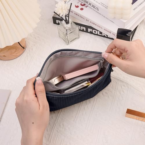 MAGEFY Makeup Bag Small Cosmetic Bag for Women - color: Black