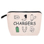ShiQiao Spl Charging Cable Organizer Bag Chargers Organizer Bag for Travel Backpack with Zipper Toiletry Pouch Gifts for Friends Daughter Son Bday Birthday Gifts Chargers Makeup Cosmetic Bags - style: Chargers