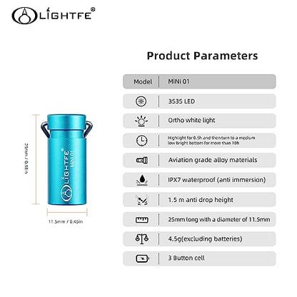 MINI01 Keychain Flashlight mini Keychain Light is Light, Small, and Bright (Mini01-Blue) - color: Mini01-Blue